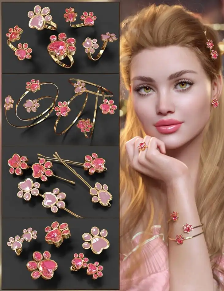 VRV Emily Jewelry for Genesis 9, 8.1, and 8 Females_DAZ3DDL