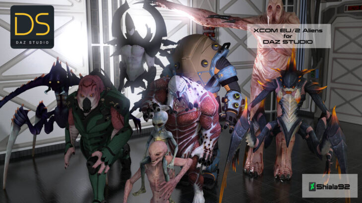 XCOM Aliens 1 for Daz Studio_DAZ3D下载站