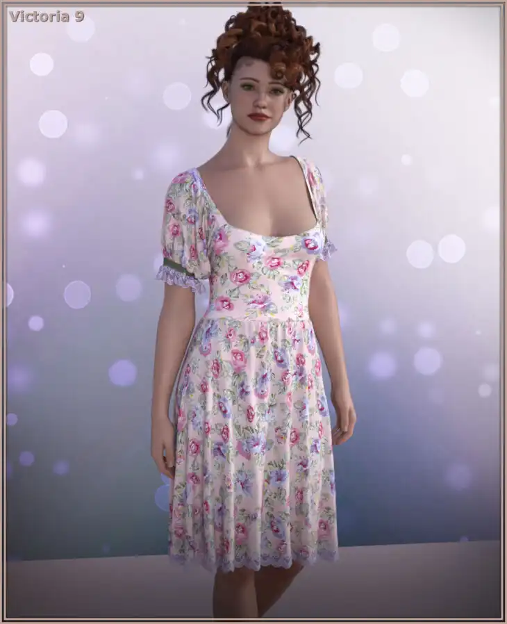 dForce Capulet Dress for G9_DAZ3D下载站