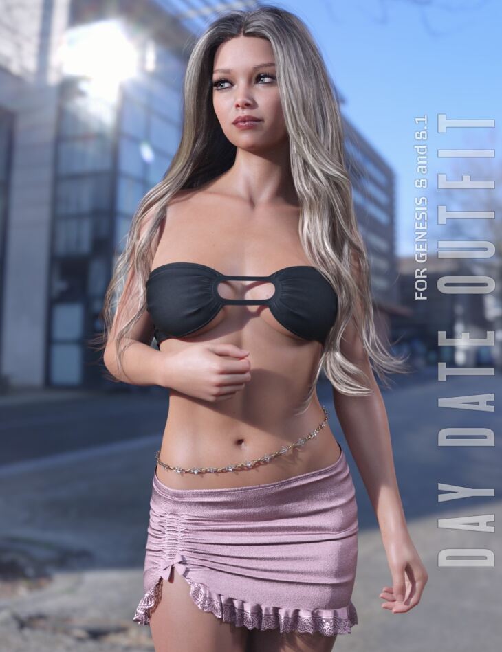 dForce Day Date Outfit for Genesis 8 and 8.1F_DAZ3D下载站