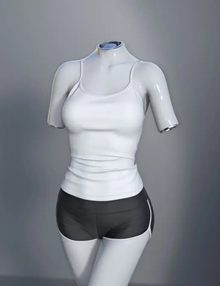 dForce SU Shorts Vest Suit for Genesis 9, 8.1, and 8 Female_DAZ3DDL