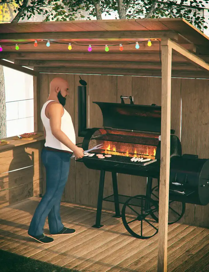 BBQ Props_DAZ3D下载站