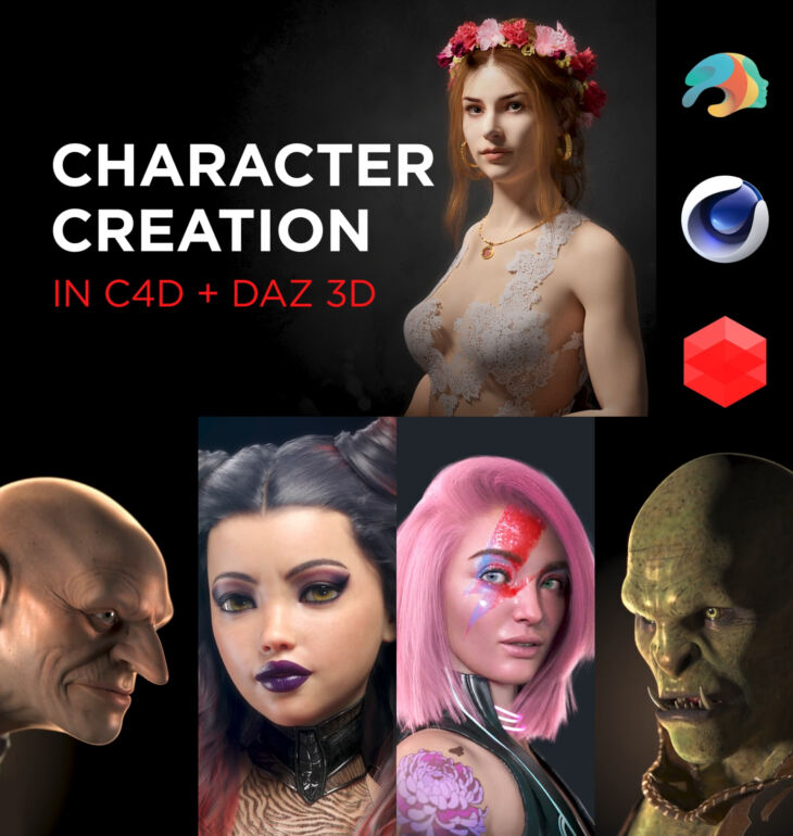 Character Creation in Cinema 4D and Daz Studio_DAZ3D下载站