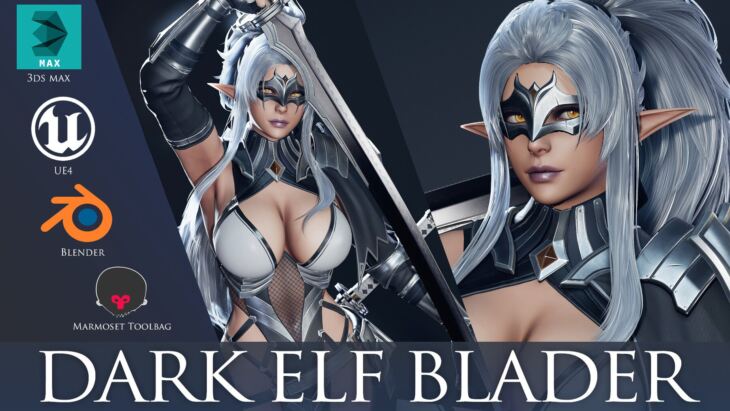 Dark Elf Blader – Game Ready_DAZ3D下载站