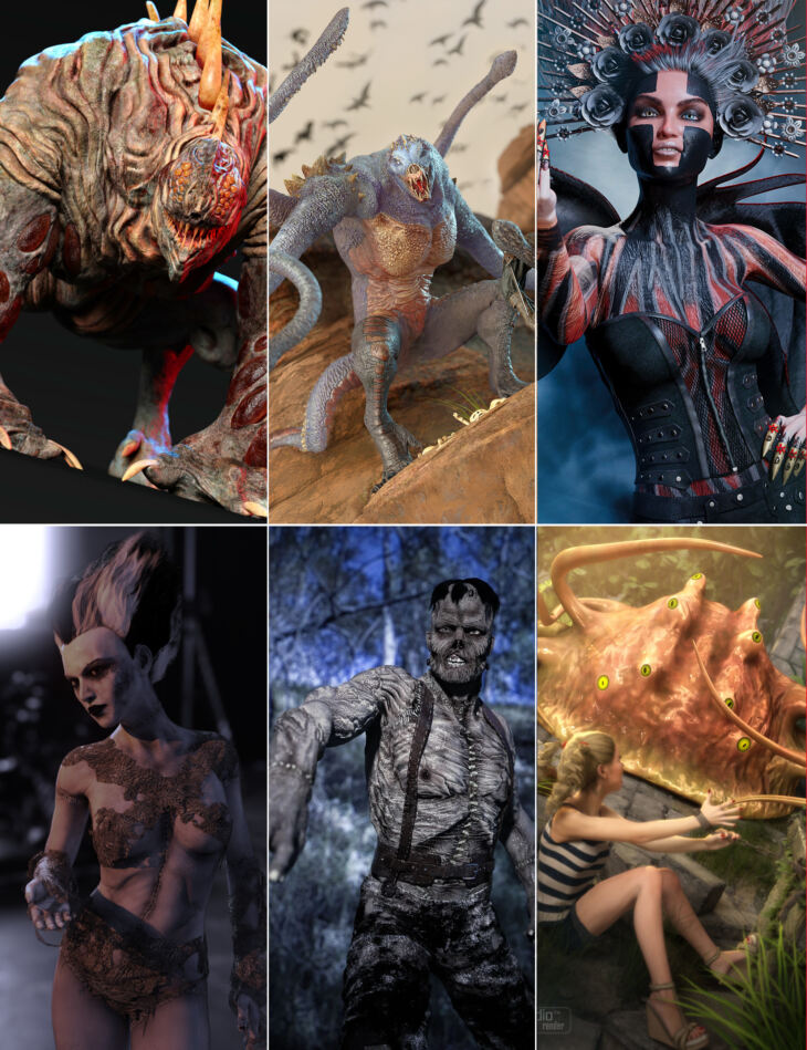 Daz+ Creatures of the Night Bundle for Genesis 8 and 8.1_DAZ3DDL