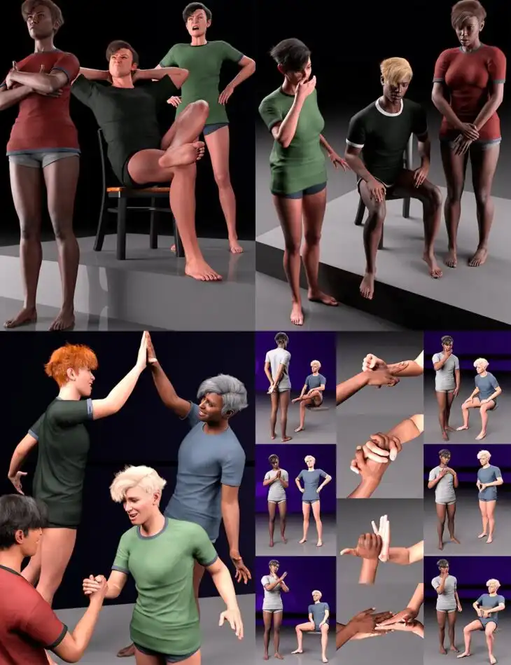 Dictionary of Body Language for Genesis 9 Bundle_DAZ3DDL