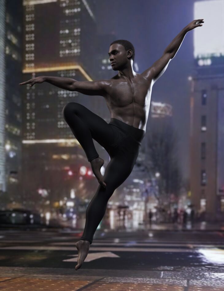 Exquisite Technique Ballet Poses for Genesis 9 Masculine_DAZ3D下载站