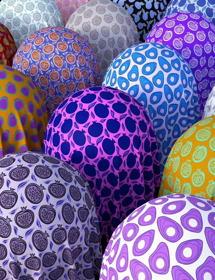 Fruitilicious Fabric Iray Shaders_DAZ3D下载站