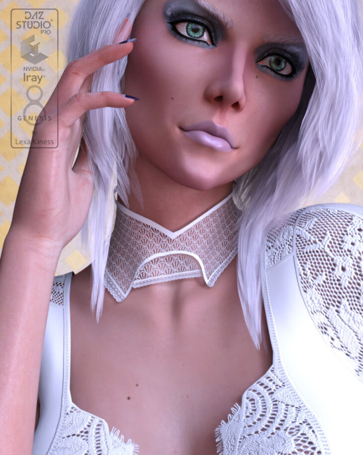 Lace Chokers for Genesis 8 and 8.1 Female_DAZ3D下载站