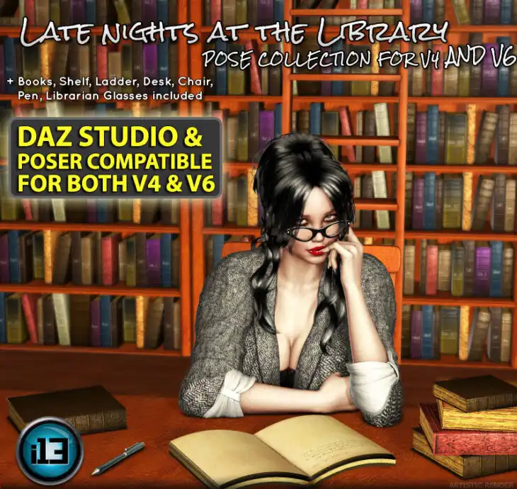 Late Nights at the Library_DAZ3DDL