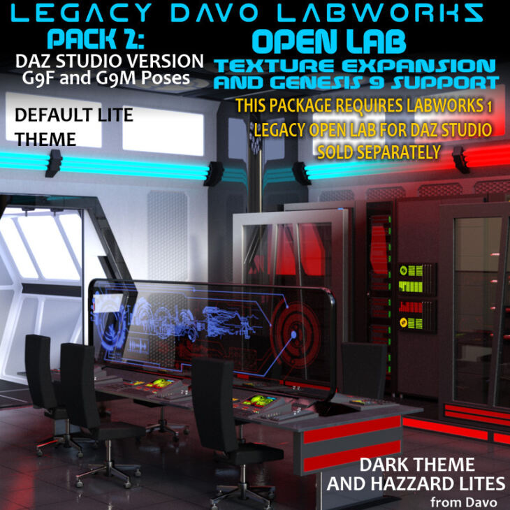 Legacy Labworks 1 OPEN LAB Texture Expansion and G9 Support for DS_DAZ3DDL