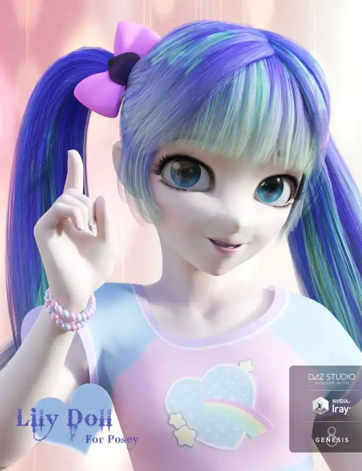 Lily Doll for Posey and Genesis 8 Female(s)_DAZ3D下载站