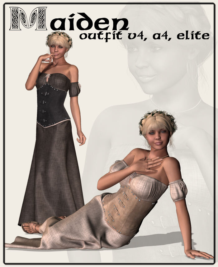 Maiden Outfit V4, Aiko, Elite_DAZ3D下载站