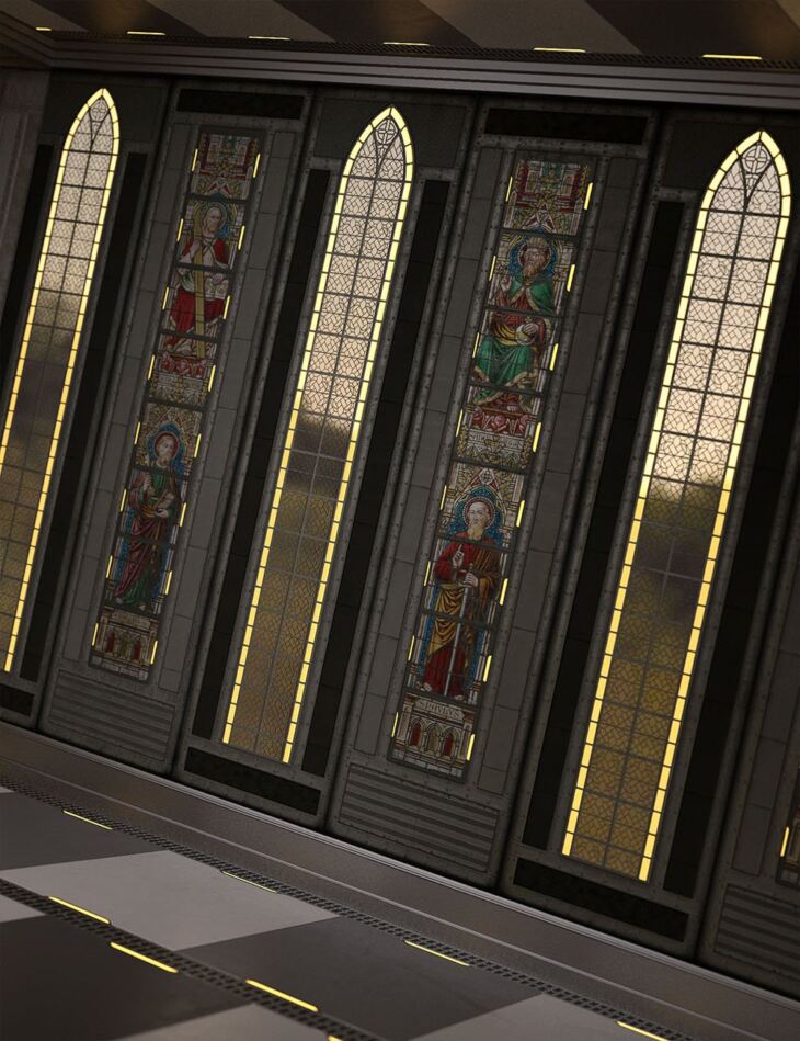 Medieval Sci-Fi Iray Wall Panel Shaders Vol 2_DAZ3D下载站