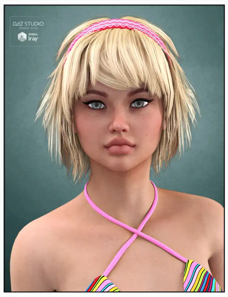 Minta Hair for V4 and G2_DAZ3DDL