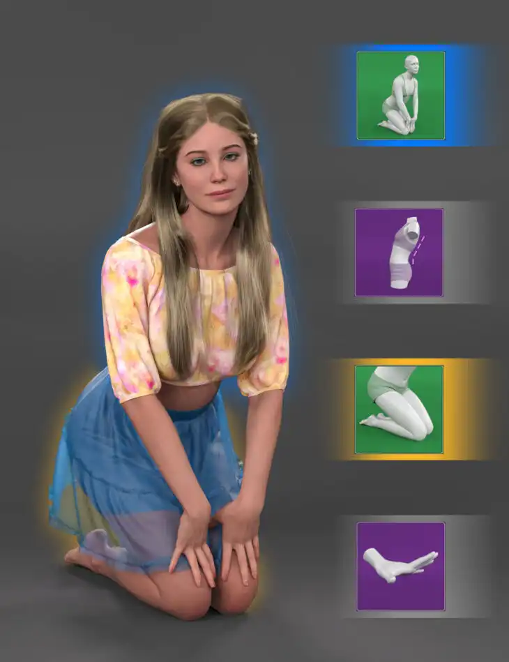 NG Build Your Own Kneeling Poses for Genesis 9_DAZ3DDL