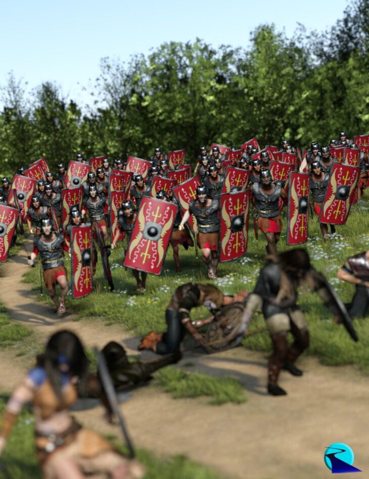 Now-Crowd Billboards – Roman Legionaries Charging (Roman Legion Vol II)_DAZ3D下载站
