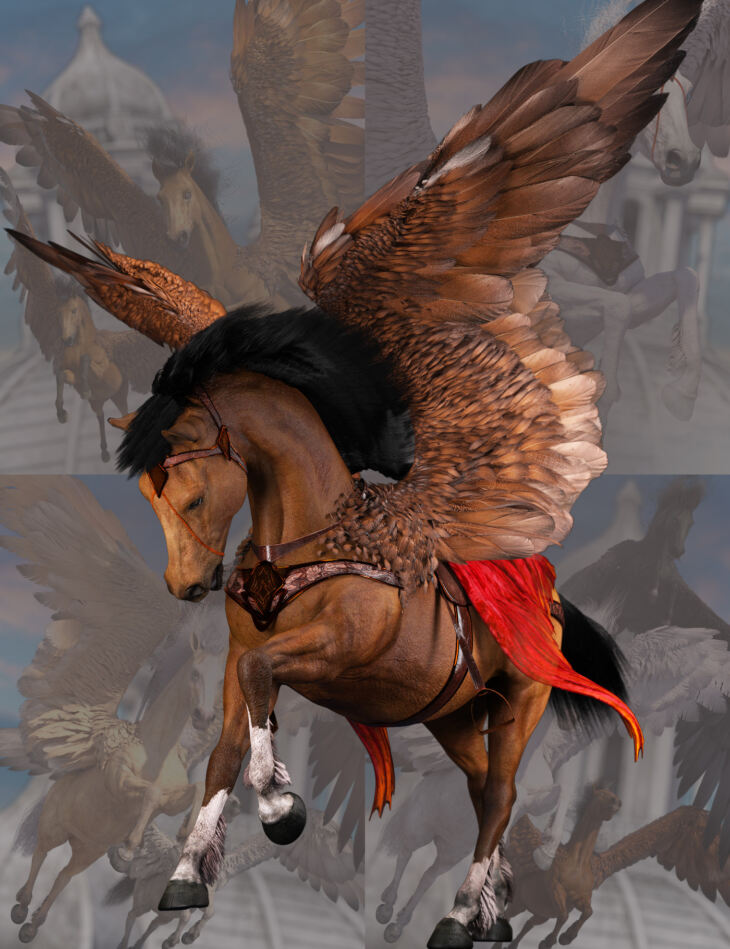 Pegasus Bundle for Daz Horse 3_DAZ3DDL