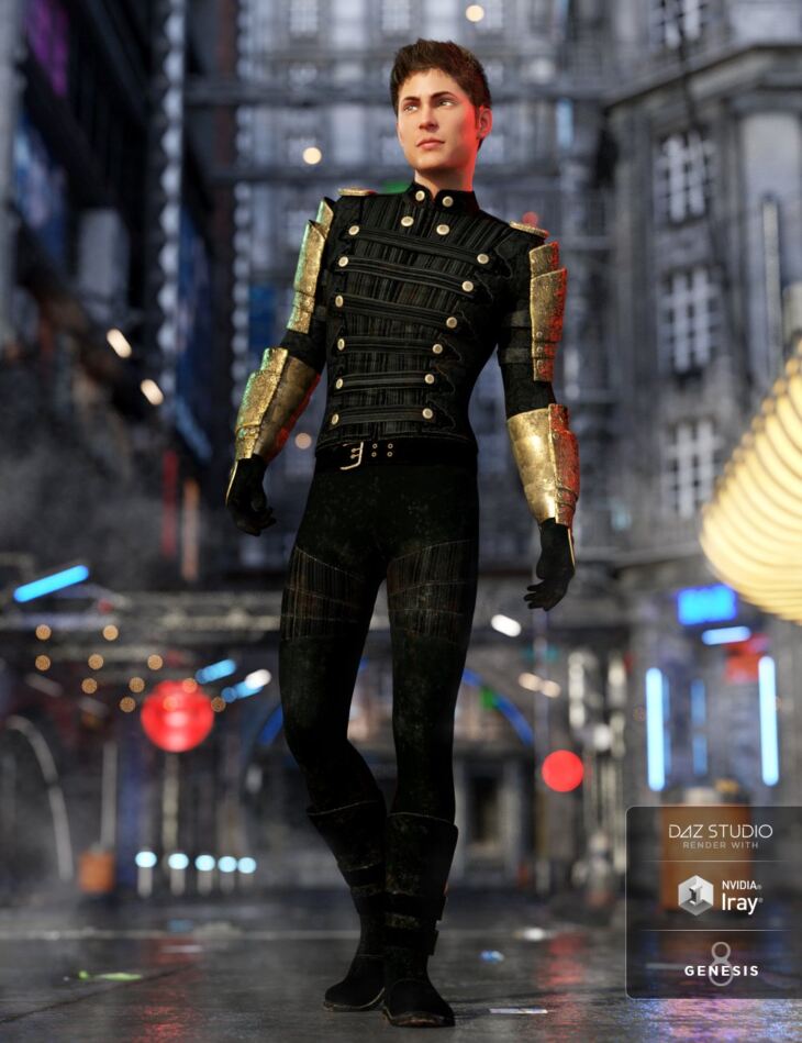 Time Soldier Outfit for Genesis 8 Male(s)_DAZ3D下载站