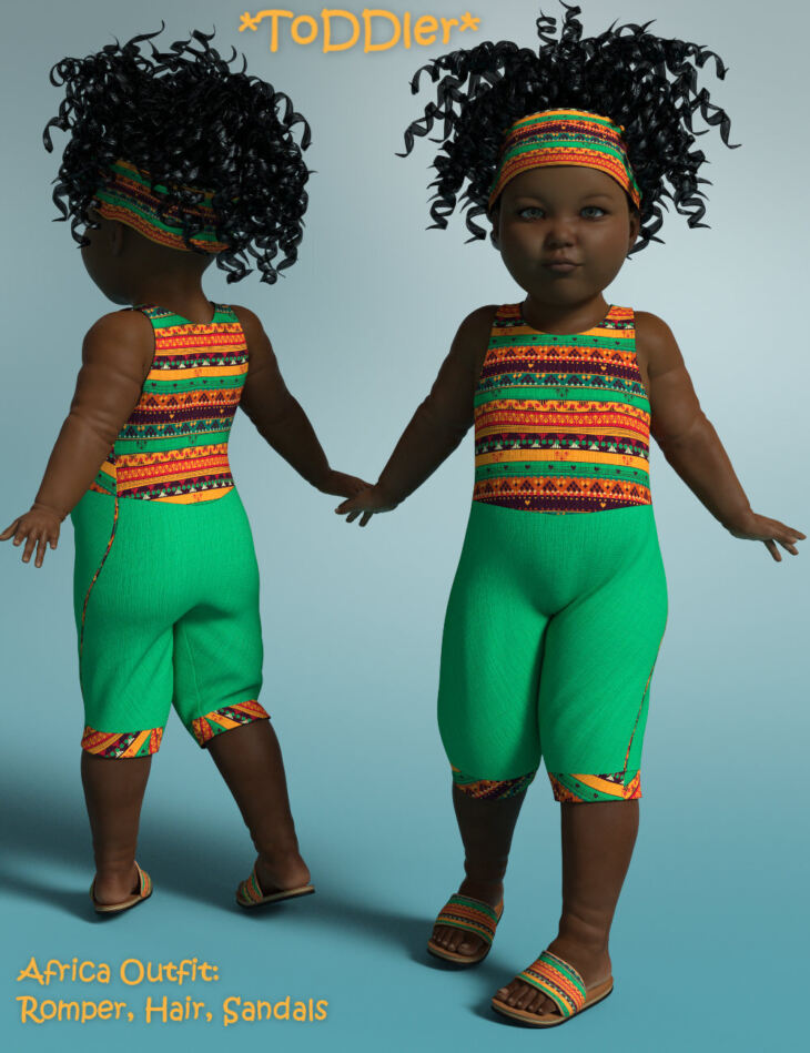 Toddler – Africa Outfit G8F_DAZ3D下载站