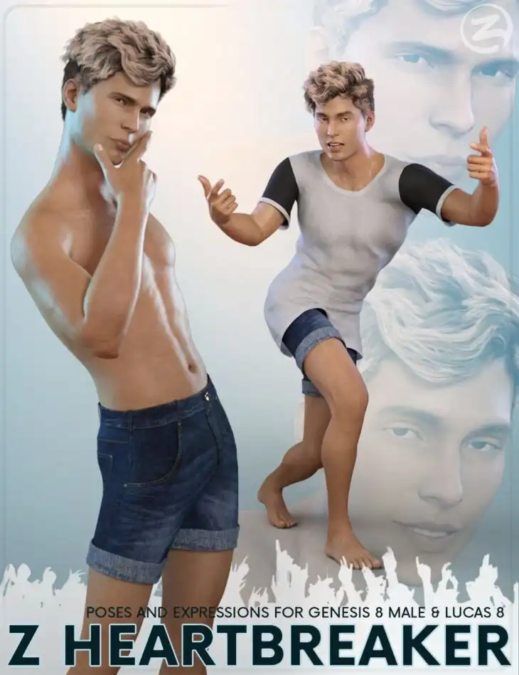 Z Heartbreaker – Poses and Expressions for Genesis 8 Male(s)_DAZ3D下载站