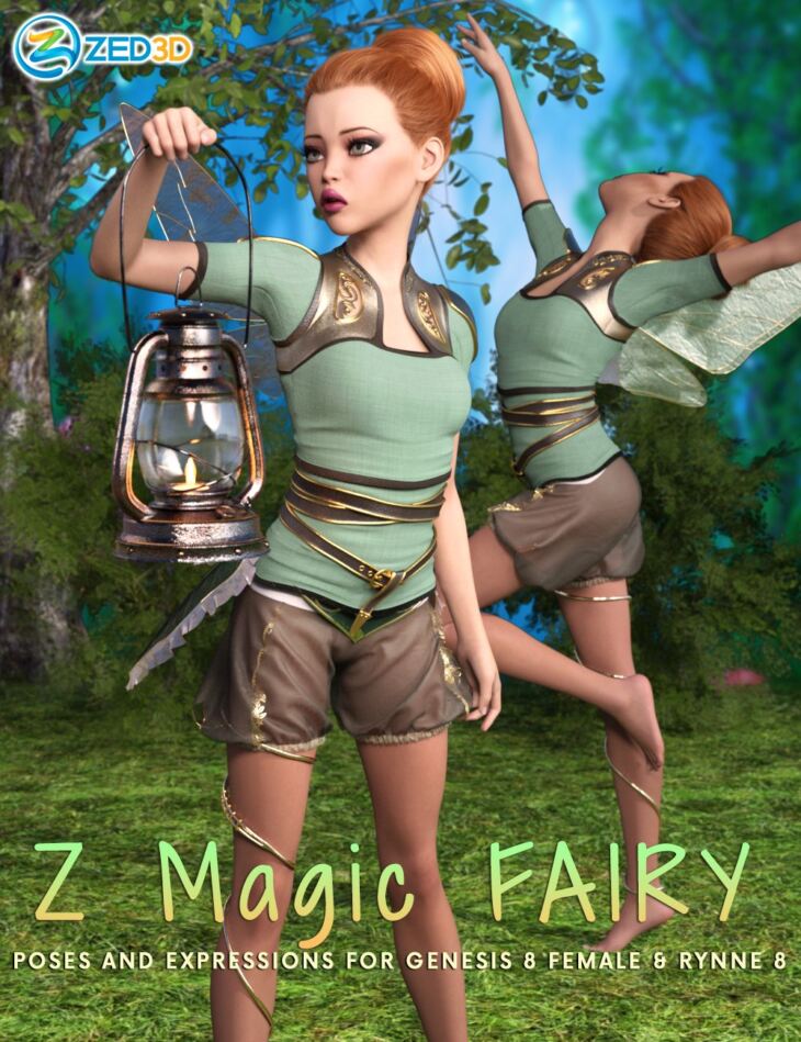 Z Magic Fairy Poses and Expressions for Rynne 8_DAZ3D下载站