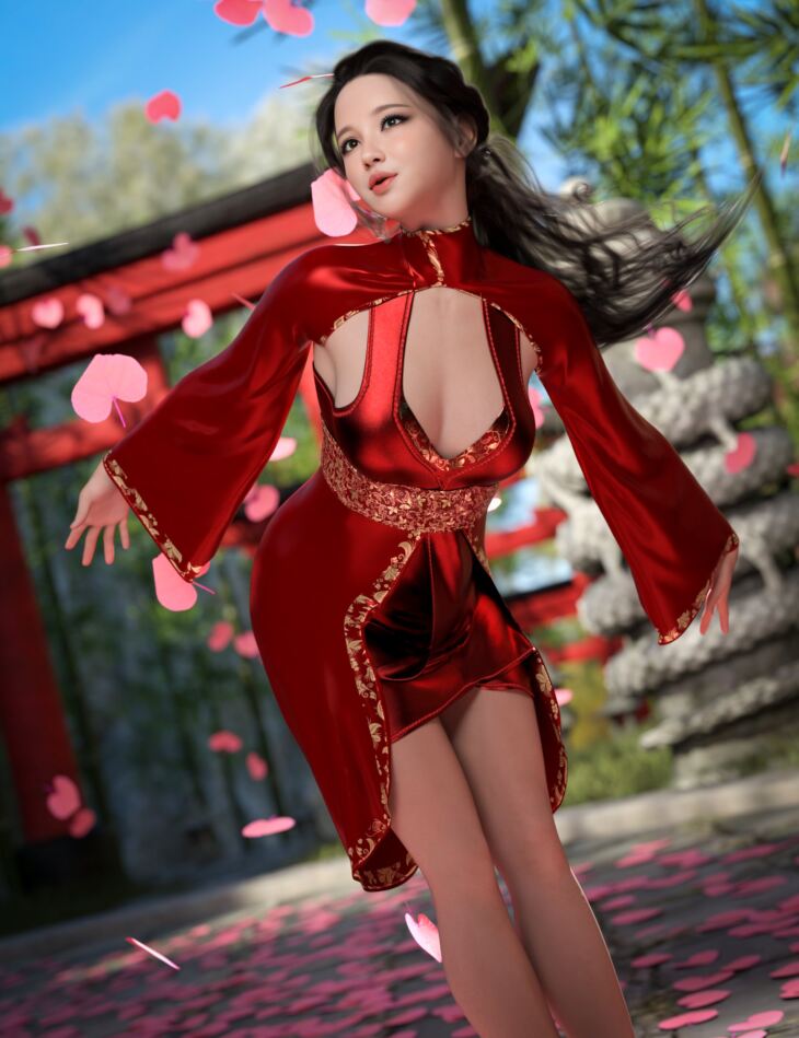 dForce Seoyun Asian Outfit Texture Add-On_DAZ3D下载站
