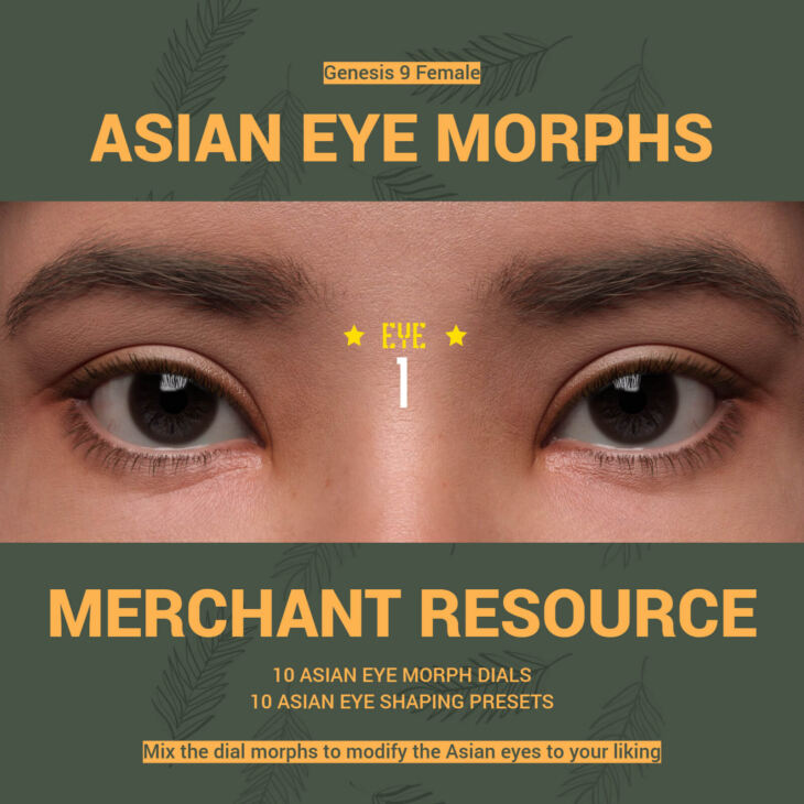 Asian Eye Morphs for G9 Merchant Resource_DAZ3D下载站