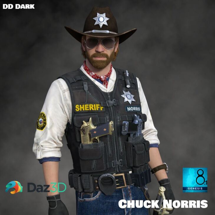 Chuck Norris for G8.1M_DAZ3D下载站