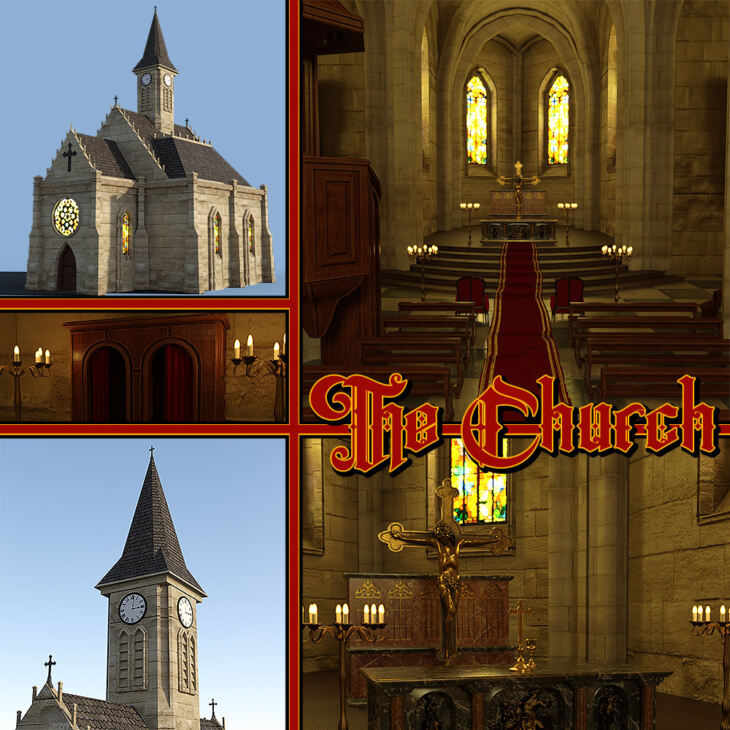Church for DS Iray_DAZ3D下载站