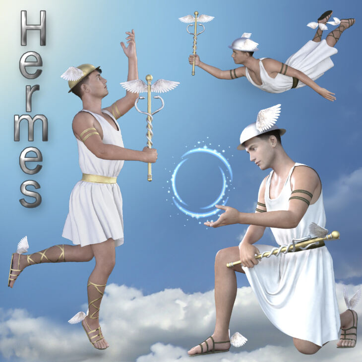 Costume of Hermes the Greek God of Rrade and Fortune_DAZ3DDL