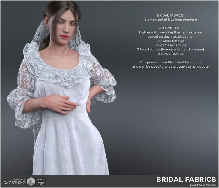 Daz Iray – Bridal Fabrics_DAZ3D下载站