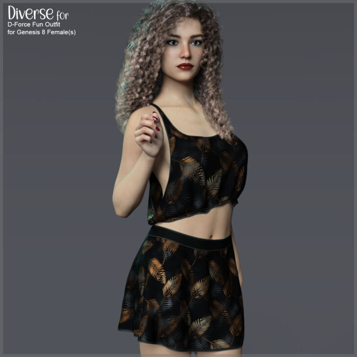 Diverse for D-Force Fun Outfit for G8F_DAZ3D下载站