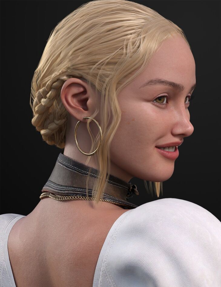 Eveline Medieval Tavern Maid Hair for Genesis 9, 8.1 and 8 Females_DAZ3DDL