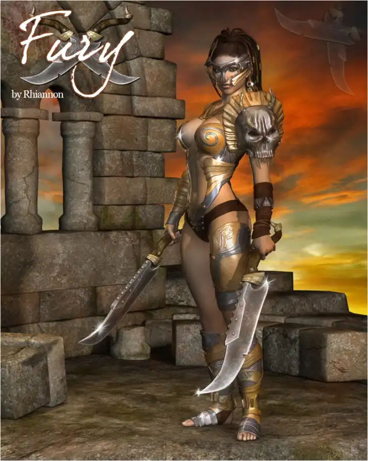 Fury for V4, A4, G4_DAZ3D下载站