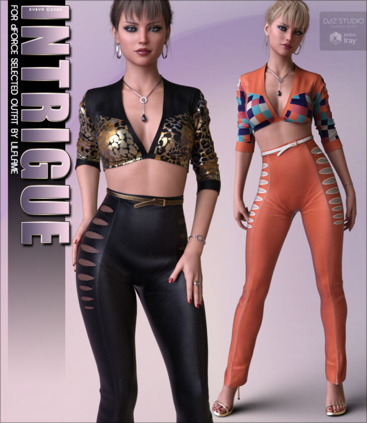 Intrigue for dForce Selected Outfit G8F_DAZ3DDL