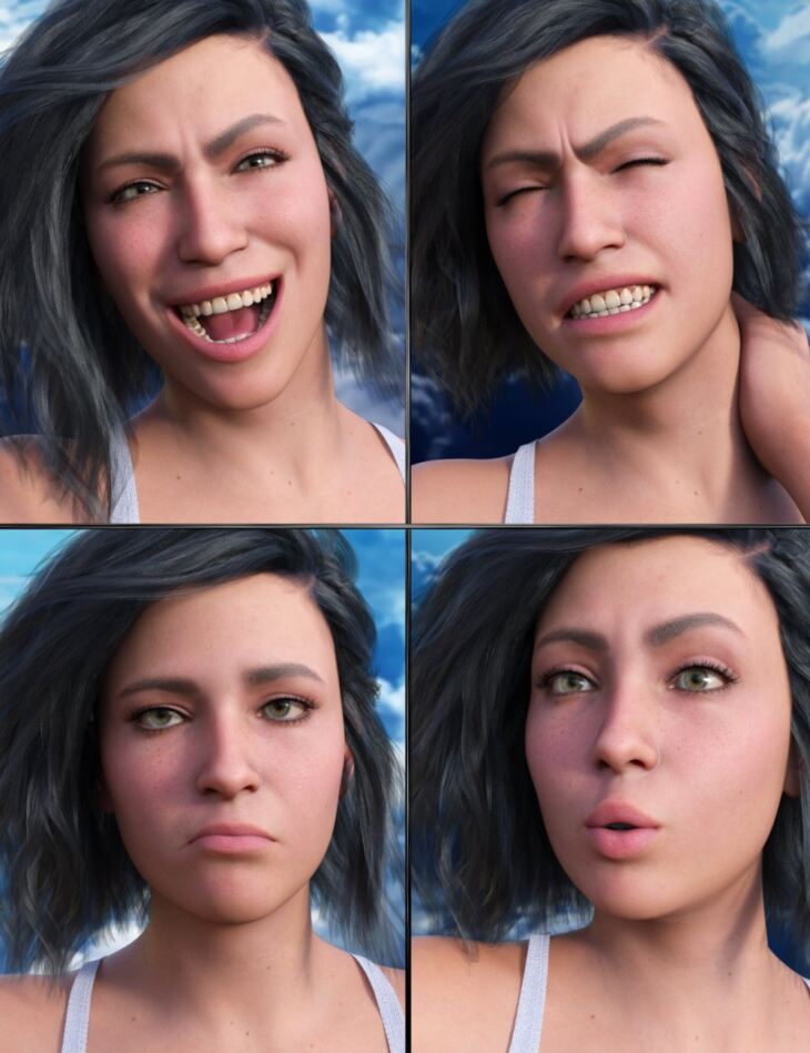 JW Expressive Faces Expressions for Genesis 9_DAZ3D下载站