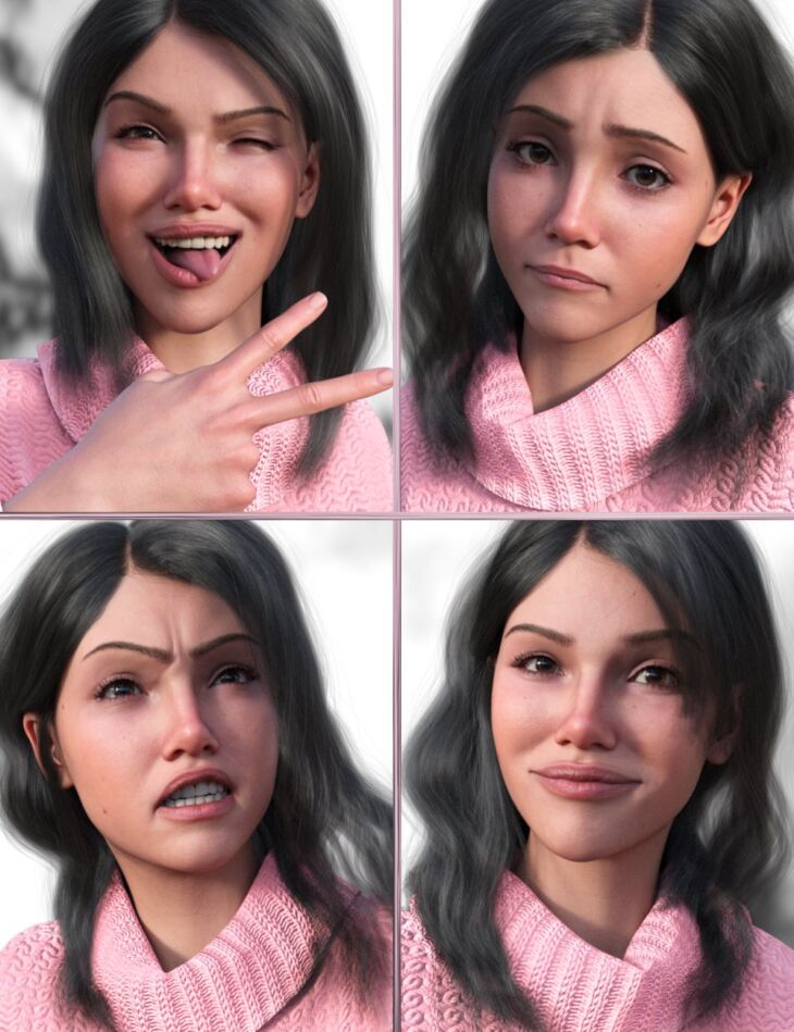 JW Her Feelings Expressions for Mira 9_DAZ3D下载站