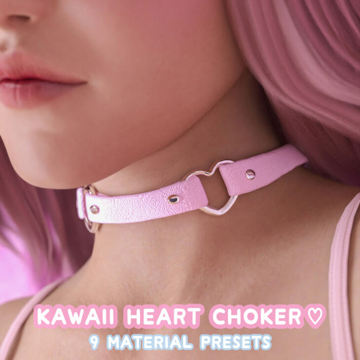 Kawaii Heart Choker_DAZ3D下载站