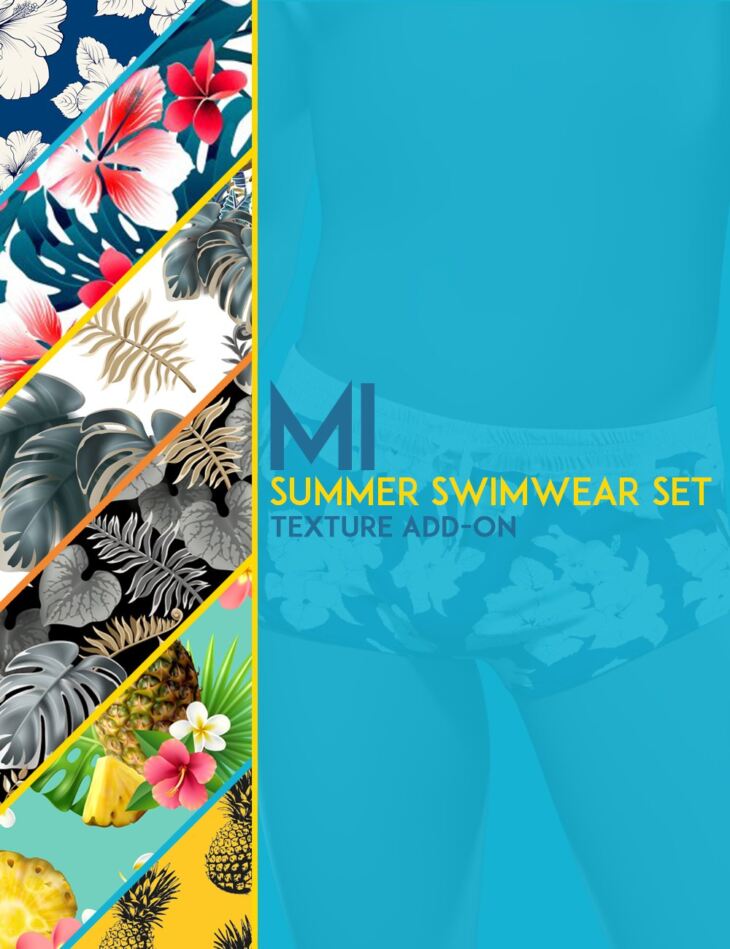 MI Summer Swimwear Set Texture Add-on_DAZ3D下载站