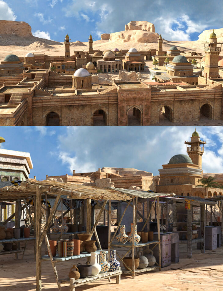 Middle East Town for DAZ_DAZ3D下载站