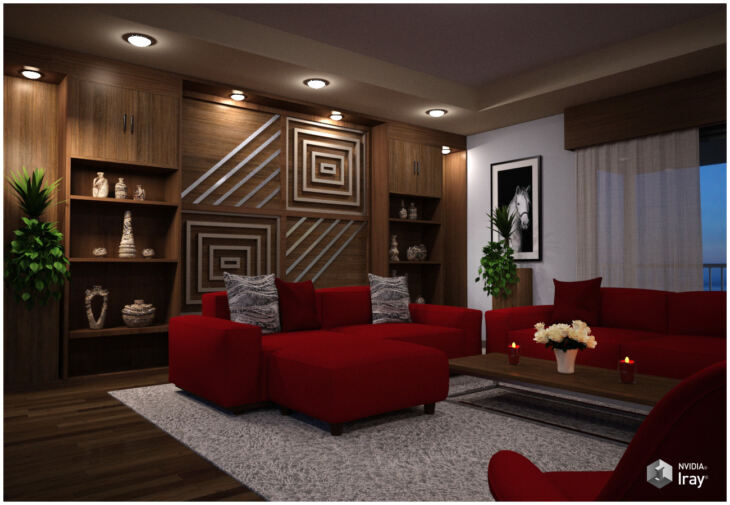 Modern Apartment – Living Room_DAZ3D下载站