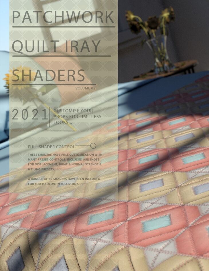 Patchwork Quilt Iray Shaders Vol 2_DAZ3D下载站