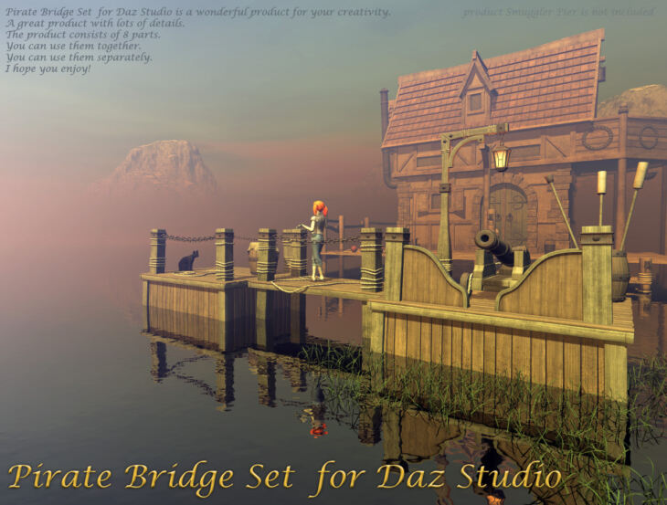 Pirate Bridge Set for Daz Studio_DAZ3D下载站