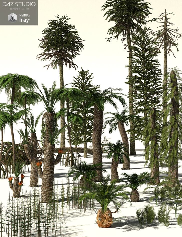 RPC Volume 6: Mesozoic Plants and Trees for Daz Studio and Vue_DAZ3D下载站
