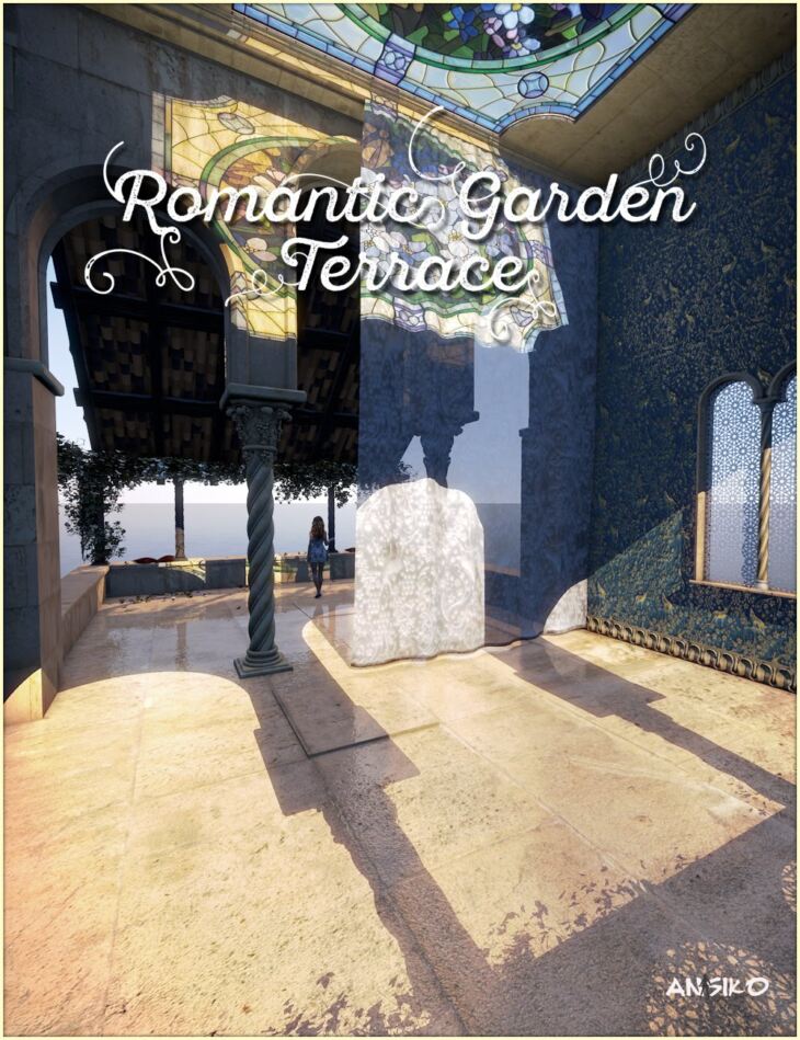 Romantic Garden Terrace_DAZ3D下载站