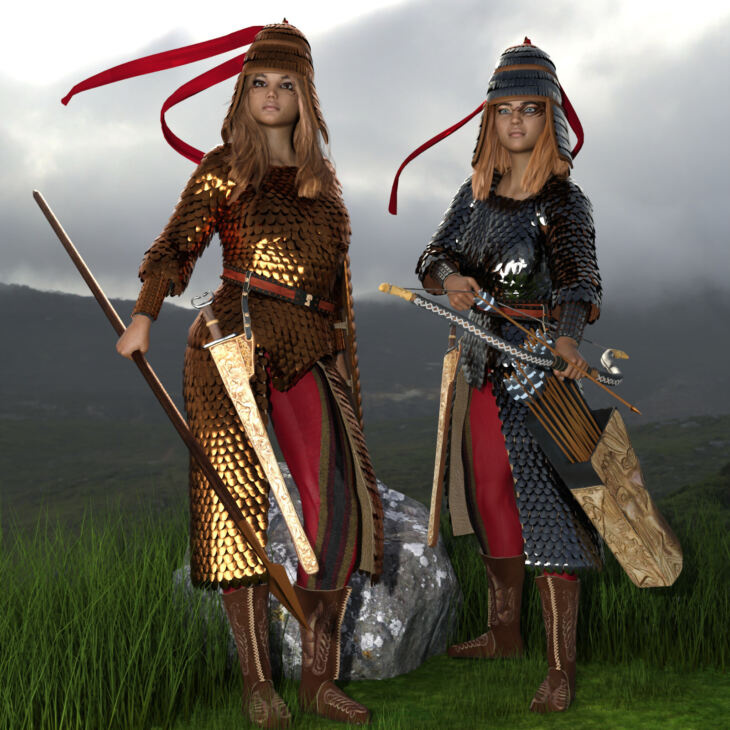 Royal Scythian Armor for Genesis 8 Female_DAZ3D下载站