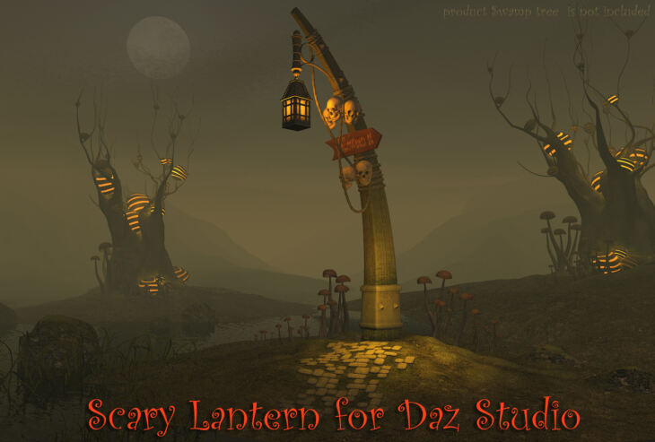 Scary Lantern for Daz Studio_DAZ3D下载站