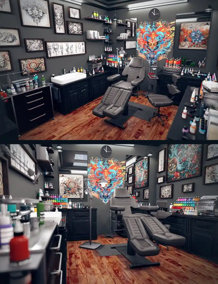Trendy Tattoo Shop_DAZ3DDL