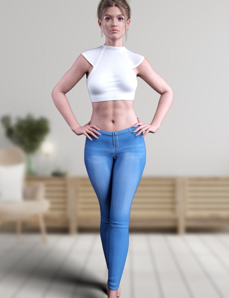 X Fashion Chic Sport Outfit for Genesis 9_DAZ3D下载站